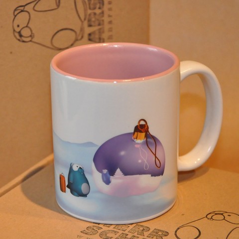 sch�ne weihnachtsbechertasse, rosa