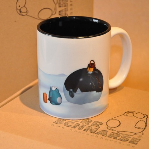 sch�ne weihnachtsbechertasse, dunkelschwarz